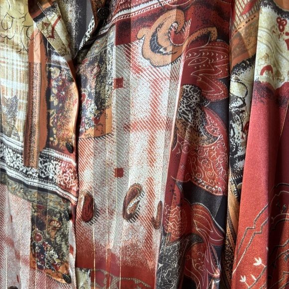 🎉4/30$🎉 Chagall Printed Blouse with Shoulder Pads - Size 16 - Picture 3 of 5